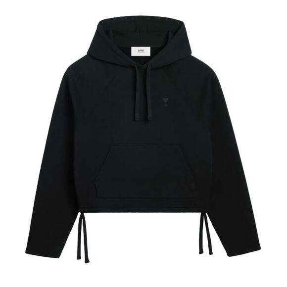 AMI Paris Ami De Coeur Pullover Hoodie Black - S